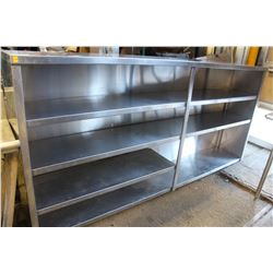 STAINLESS STEEL WALL MOUNTED OVERSHELF