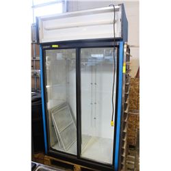 HABCO COMMERICAL UPRIGHT DUAL SLIDING DOOR COOLER