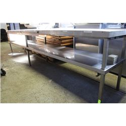 SERVING LINE W/ MERCO HEATING LAMPS & ORDER RAIL