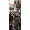 Image 1 : LOT OF FIVE 30" TAN ROUND PATIO TABLES W/ ONE 35"