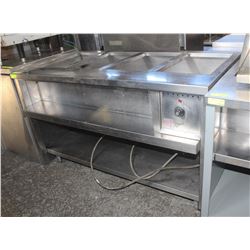 QUEST COMMERCIAL STEAM WELL TABLE STAINLESS STEEL
