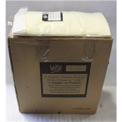 CASE OF 30 IVORY 54"X106" PLASTIC LINED 2-PLY