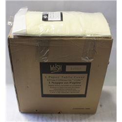 CASE OF 30 IVORY 54"X106" PLASTIC LINED 2-PLY