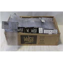 CASE OF 40 THICKER CLEAR 12PK PLASTIC KNIVES