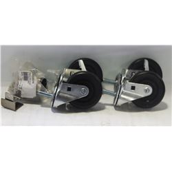 4 NEW COMMERCIAL SWIVEL CASTORS