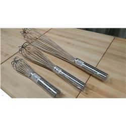 STAINLESS WHIPS 10", 14", 20' - LOT OF 3