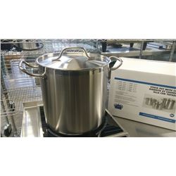 12QT HD STAINLESS STOCK POT WITH STEAM INSERT
