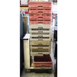 DISH TRAY DOLLEY WITH 13 TRAYS