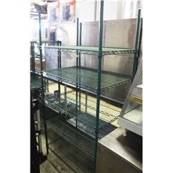 5-TIER GREEN WIRE COMMERCIAL STORAGE RACK