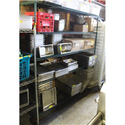 5 TIER GREEN METRO RACK ON WHEELS