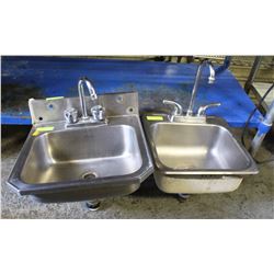 2 COMMERCIAL S/S PERSONAL RINSING SINKS