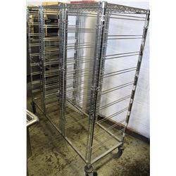 TRAY RACK ON WHEELS 5FT X 2FT X6FT HIGH.