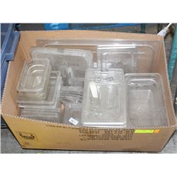 LOT OF ASSORTED SIZES COMMERCIAL PLASTIC INSERTS +