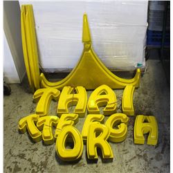 TOTE W/ COMMERCIAL RESTAURANT LIGHT-UP SIGN