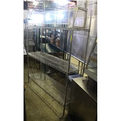 3-TIER CHROME-WIRE COMMERCIAL STORAGE RACK