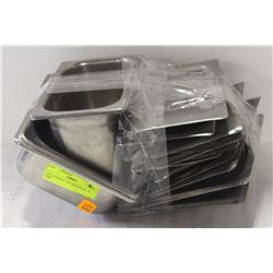 LOT OF SMALL S/S INSERTS W/ 10 LIDS