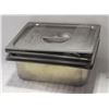 Image 1 : 3 HALF-SIZE STAINLESS STEEL INSERTS W/ 2 LIDS
