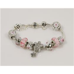 NEW! PANDORA STYLE CHARM BRACELET IN PANDORA BOX
