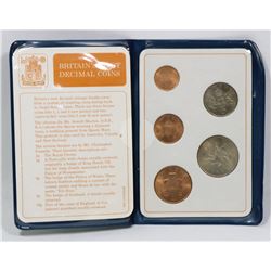 BRITAIN'S FIRST DECIMAL COINS PRESENTATION SET.