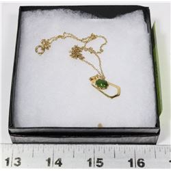 18KT JADE STONE NECKLACE