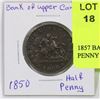 Image 1 : 1850 BANK OF UPPER CANADA HALF PENNY
