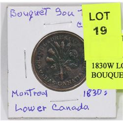 1830W LOWER CANADA SOU BOUQUET TOKEN