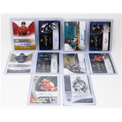 LOT OF 10 UPPER DECK TRILOGY AUTOGRAPHED HOCKEY