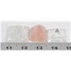 GROUP OF 3 PYRAMID STYLE HEALING CRYSTALS