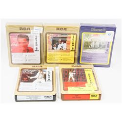 5 ELVIS PRESLEY 8 TRACK TAPES