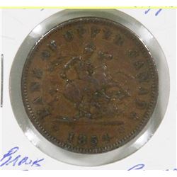 1854 BANK OF UPPER CANADA  PENNY