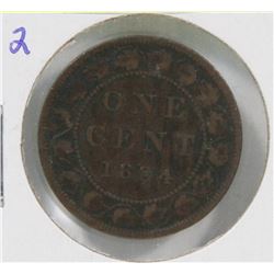 1884 CANADIAN QUEEN VIC LARGE CENT