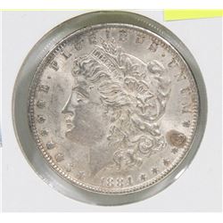 1884 US MORGAN SILVER $1 COIN