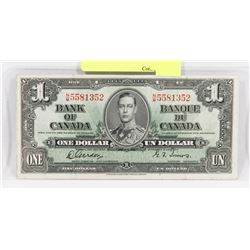 1937 CANADIAN GORDON/TOWERS $1 BILL