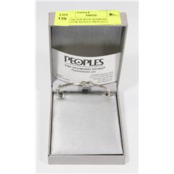 .925 SILVER WITH DIAMOND .15CTTW BANGLE BRACELET