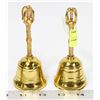Image 1 : PAIR OF BRASS DINNER BELLS