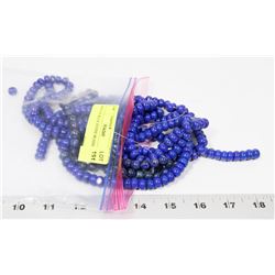 BAG OF BLUE STONE BEADS