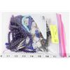 Image 1 : BAG OF STONE BEADS, PURPLE,BLUE & VARIOUS