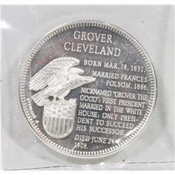 SILVER GROVER CLEVELAND PRESIDENTIAL MEDAL.