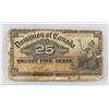 Image 1 : DOMINION OF CANADA 1900 TWENTY FIVE CENTS BILL.