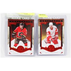 2 NUMBERED CARDS ARTIFACTS-JOHNNY GAUDEAN AND
