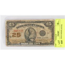 1923 CANADIAN SHINPLASTER.