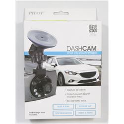 NEW PILOT HD DASHCAM W/ MEMORY CARD
