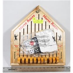 LARGE WOODEN HORSE RACING GAME WITH ALL PARTS