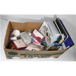 BOX FULL OF ARTS & CRAFTS SUPPLIES INCL.