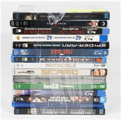 BUNDLE OF 15 BLU-RAY DVD MOVIES -