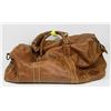 Image 1 : BROWN ROOTS GENUINE LEATHER DUFFLE BAG WITH STRAP
