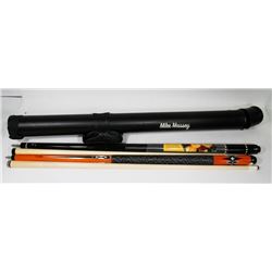 PAIR OF NEW POOL CUES IN THE CASE.