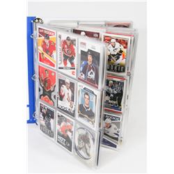 BINDER OF OVER 420 ROOKIE HOCKEY CARDS -