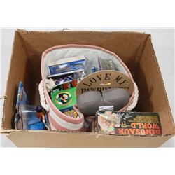 BOX OF ASSORTED TOYS INCLUDING , STAR WARS, NASCAR