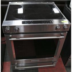 KITCHENAID FLAT TOP FRONT CONTROL RANGE.